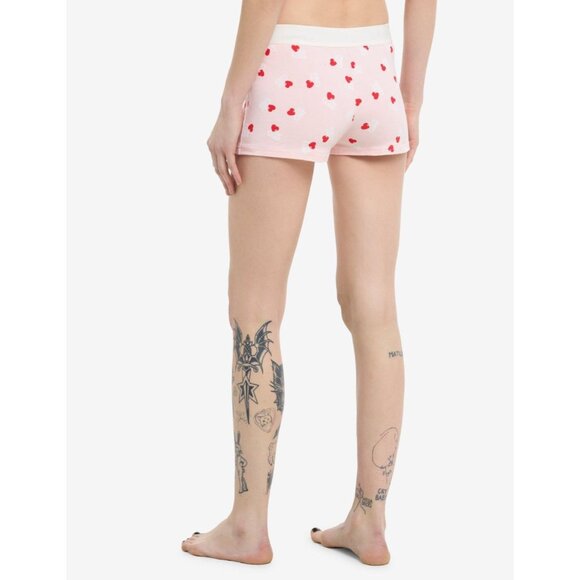 DIET COKE Pink Red Hearts Shorts Size Medium NEW NWT - Picture 3 of 4